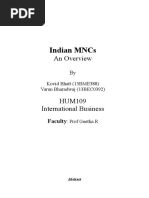 Indian MNCS: An Overview