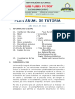 Plan Anual de Tutoria Año Escolar 2016 4to