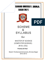 SVU M.sc. (CS) Syllabus