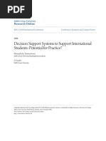 Decision Support Systems To Support International Students: Potential For Practice?