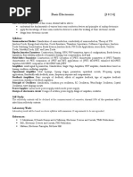 EC321 Basic Electronics (3 0 2 4) : Course Learning Outcome