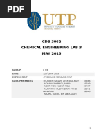 CDB 3062 Chemical Engineering Lab 3 MAY 2016: Group: 03 Date Experiment Group Members