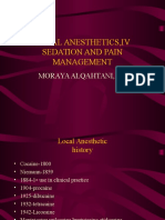 Local Anesthetics, IV Sedation and Pain Management