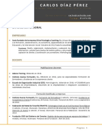 Curriculum Vitae Carlos Díaz Pérez