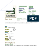 Growing Cucumbers Gardening Resources: Binomial Name: Varieties