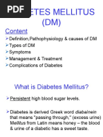 Diabetes Mellitus (DM) : Content