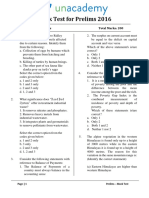 Unacademy - UPSC CSE Prelims Mock Test