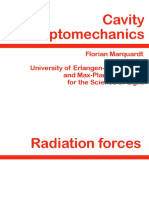 Qnlo2015 Marquardt Tutorial, Cavity Optomechanics