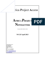 Africa Project - Newsletter - April 2013