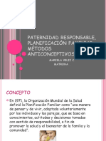 Paternidad Responsable, Planificación Familiar, Métodos Anticonceptivos