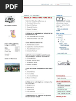 Middle Third Fracture MCQ