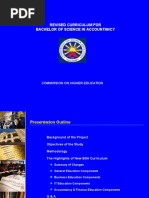 Revised BSA Curriculum Approved by CHED Technical Panel