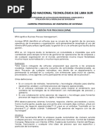 Gestión de Proceso de Negocio