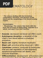 Hematology: - The Science Dealing With The Formation