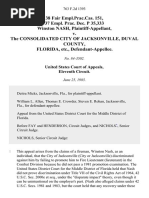 38 Fair Empl - Prac.cas. 151, 37 Empl. Prac. Dec. P 35,333 Winston Nash v. The Consolidated City of Jacksonville, Duval County, Florida, Etc., 763 F.2d 1393, 11th Cir. (1985)