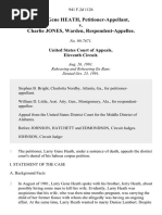 Larry Gene Heath v. Charlie Jones, Warden, 941 F.2d 1126, 11th Cir. (1991)