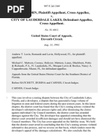 Herman Corn, Cross-Appellee v. City of Lauderdale Lakes, Cross-Appellant, 997 F.2d 1369, 11th Cir. (1993)