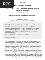 Felice Grillea v. United States of America and National Shipping Authority, 229 F.2d 687, 2d Cir. (1956)