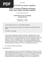 United States v. Javier Aristizabal Londono, Diego Lopez-Aguilar, 76 F.3d 33, 2d Cir. (1996)