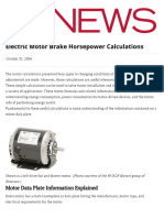 Electric Motor Brake Horsepower Calculations 2