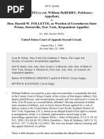 United States Ex Rel. William Deberry v. Hon. Harold W. Follette, As Warden of Greenhaven State Prison, Stormville, New York, 395 F.2d 686, 2d Cir. (1968)