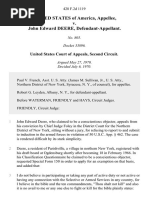 United States v. John Edward Deere, 428 F.2d 1119, 2d Cir. (1970)