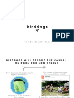 Birddogs Shorts Series Seed Company Presentation PDF