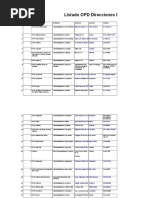 Listado OPD Direcciones Enero 2013