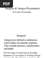 Antigens & Antigen Presentation: Prof Anura Weerasinghe