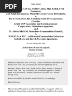 John J. Pomerantz, Walter Leiter, Alan Golub, Fred Pomerantz and Ralph Iannazzone, Plaintiffs-Counterclaim v. Ira D. Schandler, Carolina Erath 1978 Associates, Carolina Erath 1979 Associates and Carolina Energy Corporation, and M. Albert Nissim, Defendant-Counterclaim v. Leslie Fay Inc., Additional Counterclaim Golenbock and Barell, Movants-Appellants, 704 F.2d 681, 2d Cir. (1983)