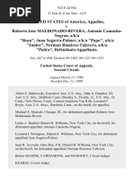 United States v. Roberto Jose Maldonado-Rivera, Antonio Camacho-Negron, A/K/A "Roco", Juan Segarra-Palmer, A/K/A "Papo", A/K/A "Junior", Norman Ramirez-Talavera, A/K/A "Pedro", 922 F.2d 934, 2d Cir. (1990)