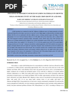 IJEEFUS - Influence of Different Sources of Liming Materials On Growth, Yield and Productivity