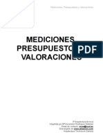 Apuntes de Mediciones, Presupuestos y Valoraciones