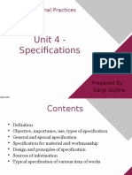 Unit 4 Specifications