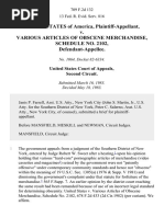 United States v. Various Articles of Obscene Merchandise, Schedule No. 2102, 709 F.2d 132, 2d Cir. (1983)