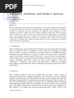 Substance, Attribute, and Mode in Spinoza