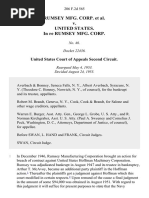 Rumsey Mfg. Corp. v. United States. in Re Rumsey Mfg. Corp, 206 F.2d 565, 2d Cir. (1953)