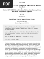 United States Ex Rel. Theodore R. Krzywosz, Relator-Appellant v. Walter H. Wilkins, As Warden of Attica State Prison, Attica, New York, 336 F.2d 509, 2d Cir. (1964)