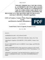 Antwane Carlisle v. City of Yonkers, Yonkers Police Department, Detective Lyons, and Detective Surlack, 104 F.3d 352, 2d Cir. (1996)