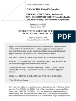 Martin Camacho v. City of Yonkers, New York, Symra D. Brandon Gordon Burrows, Individually, and John Spencer, Individually, 236 F.3d 112, 2d Cir. (2000)