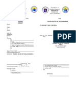 Travel Order - Certificate of Appearance