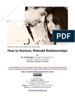 How To Nurture, Rebuild Relationships