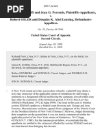 George Personis and Jean G. Personis v. Robert Oiler and Douglas K. Abel Leasing, 889 F.2d 424, 2d Cir. (1989)