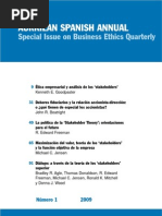 Edición en Español 2009 Del Business Ethics Quarterly