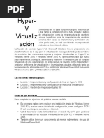 Hyper-V Virtualization Traducido