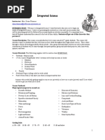 Integrated Science Syllabus