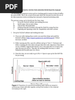 Post-Processing Notes For Ground Penetrating Radar