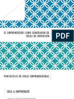 El Emprendedor Como Generador de Ideas de Inversión