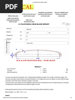 2 - 1 Ellipsoidal Head Blank Weight