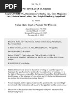 UNITED STATES of America v. Ralph GINZBURG, Documentary Books, Inc., Eros Magazine, Inc., Liaison News Letter, Inc., Ralph Ginzburg, Appellant